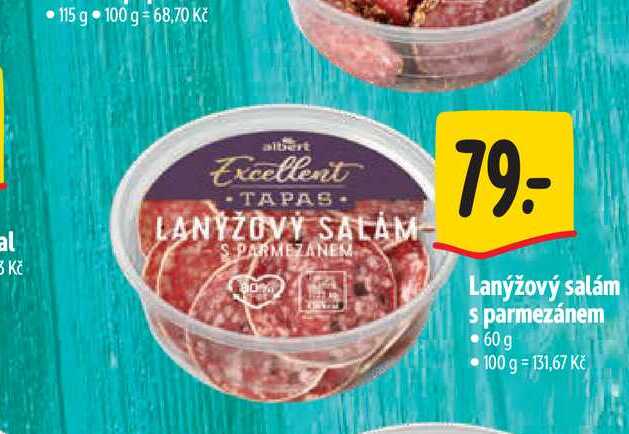 Lanýžový salám s parmezánem 60 g