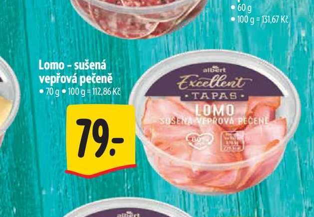   Lomo - sušená vepřová pečeně 70 g 