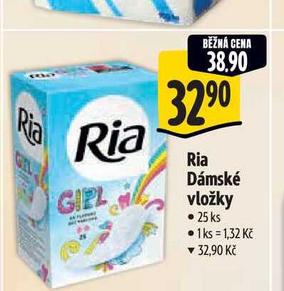   Ria Dámské vložky  25 ks 