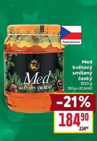 Med květový smíšený český 900 g 