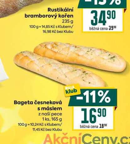 Bageta česneková s máslem z naší pece 1ks, 165 g 