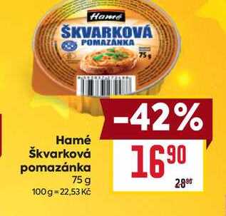 Hamé Škvarková pomazánka 75 g 