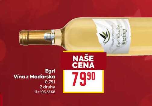 Egri Vina z Maďarska 0,75l
