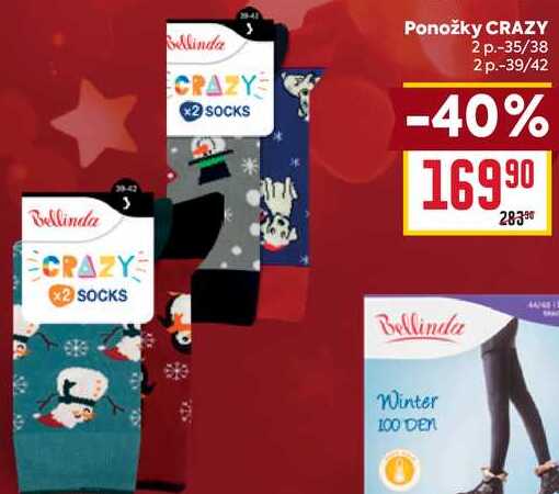Ponožky CRAZY 2 p.-35/38 2p.39/42