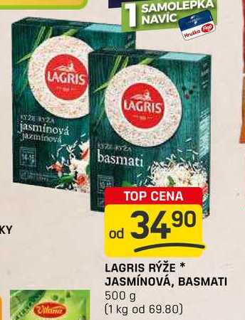 LAGRIS RÝŽE JASMÍNOVÁ, BASMATI 500 g