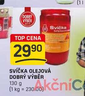 SVÍČKA OLEJOVÁ DOBRÝ VÝBĚR 130 g