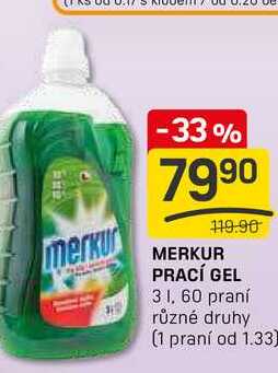 MERKUR PRACÍ GEL 3l