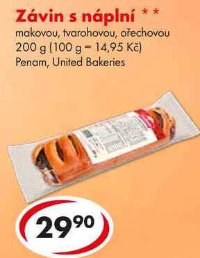 Závin s náplní, 200 g