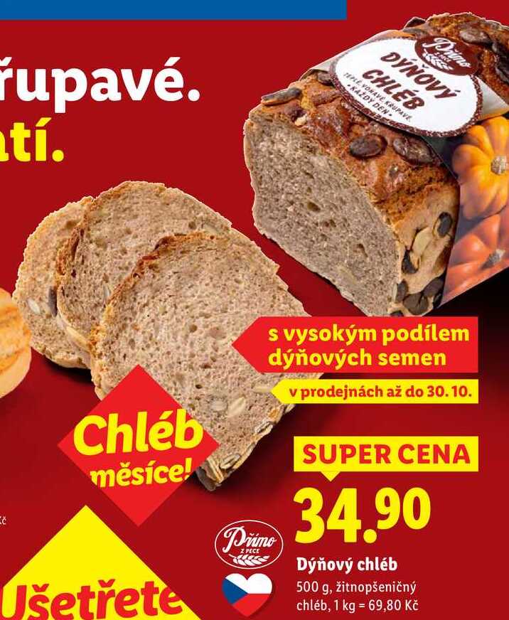 Dýňový chléb, 500 g