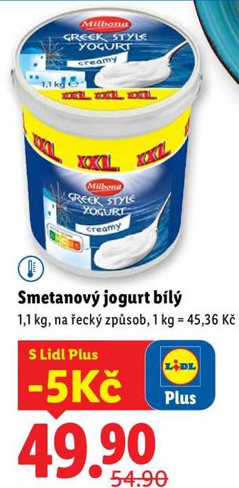 Smetanový jogurt bílý, 1,1 kg