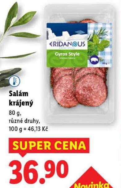 Salám krájený, 80 g