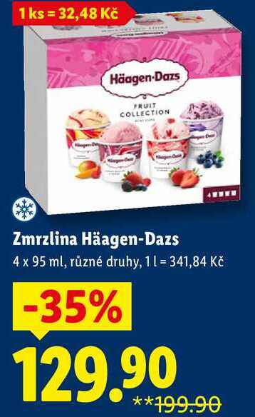 Zmrzlina Häagen-Dazs, 4x 95 ml