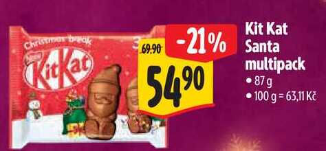 Kit Kat Santa multipack, 87 g