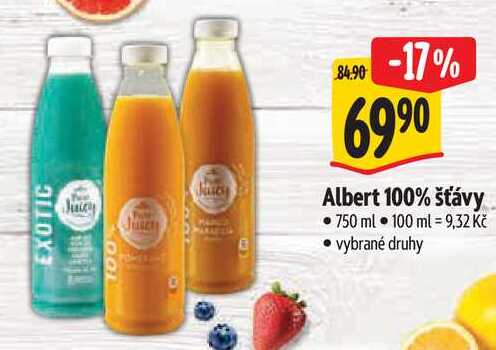 Albert 100% šťávy, 750 ml