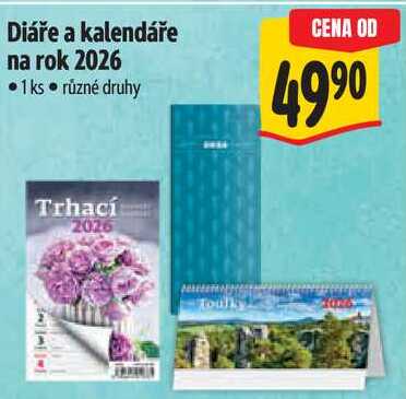 Diáře a kalendáře na rok 2026