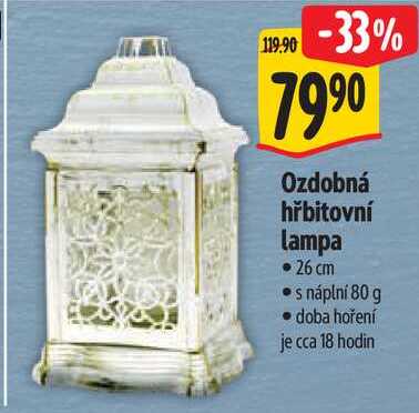 Ozdobná hřbitovní lampa