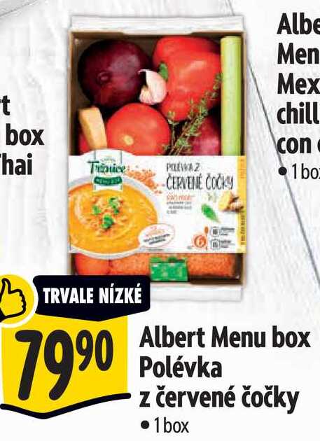 Albert Menu box Polévka z červené čočky
