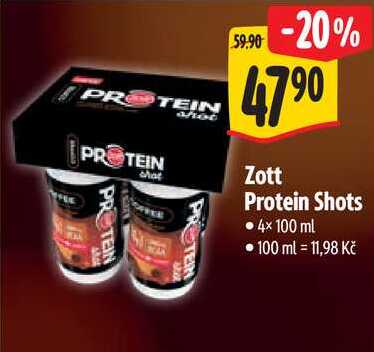 Zott Protein Shots, 4x 100 ml 