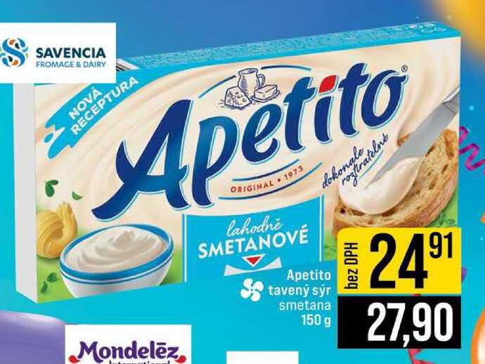 Apetito tavený sýr smetana 150 g 