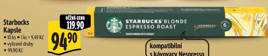 Starbucks Kapsle, 10 ks 