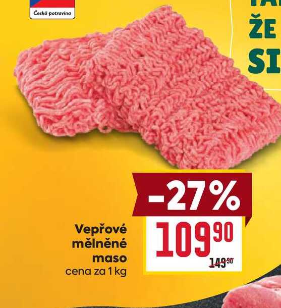 Vepřové mělněné maso cena za 1 kg