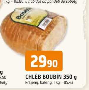 CHLÉB BOUBÍN 350 g krájený, balený
