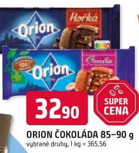 ORION ČOKOLÁDA 85-90 g