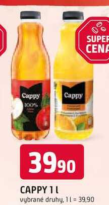 CAPPY 1l vybrané druhy