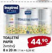 Inspired BY YOU TOALETNÍ PAPÍR 2vrstvý 8ks
