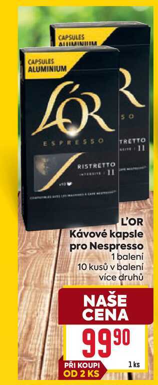 L'OR Kávové kapsle pro Nespresso 1 balení
