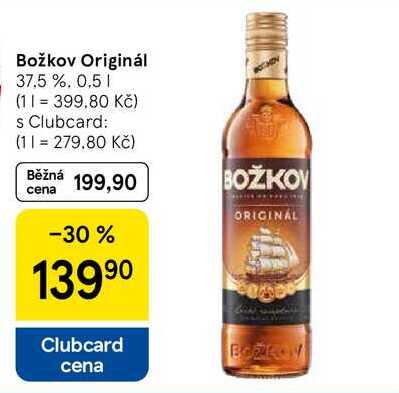 Božkov Originál 37.5 %, 0,5 l