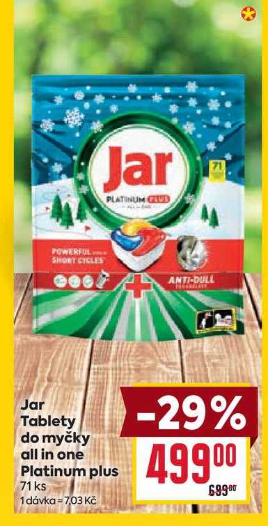 Jar Tablety do myčky all in one Platinum plus 71 ks