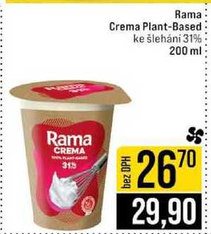 Rama Crema Plant-Based ke šlehání 31% 200 ml 