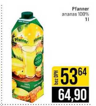 Pfanner ananas 100% 1 l