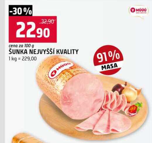 ŠUNKA NEJVYŠŠÍ KVALITY 100 g