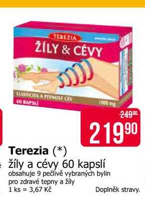 Terezia žíly a cévy 60 kapslí 