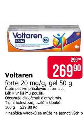 Voltaren Forte 20 mg/g, gel 50 g 