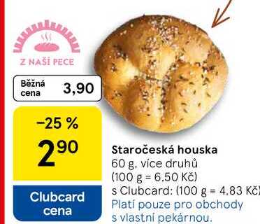 Staročeská houska, 60 g