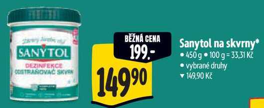 Sanytol na skvrny, 450 g