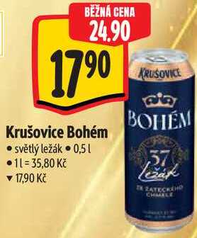 Krušovice Bohém, 0,5 l 