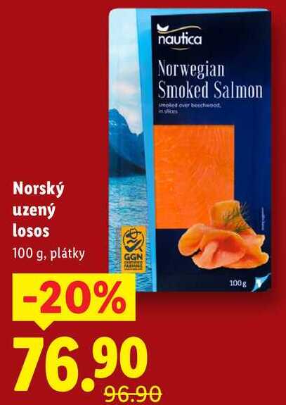 Norský uzený losos, 100 g