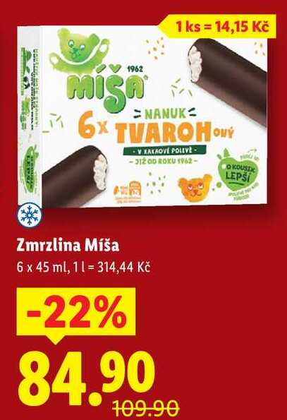 Zmrzlina Míša, 6x 45 ml