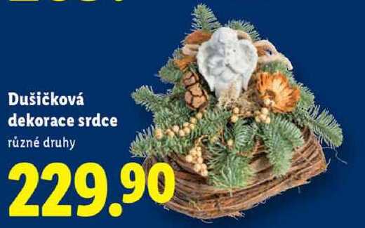 Dušičková dekorace srdce