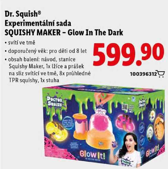 Dr. Squish Experimentální sada SQUISHY MAKER - Glow In The Dark 