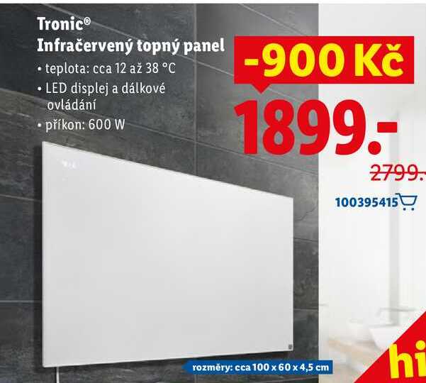 Tronic Infračervený topný panel 