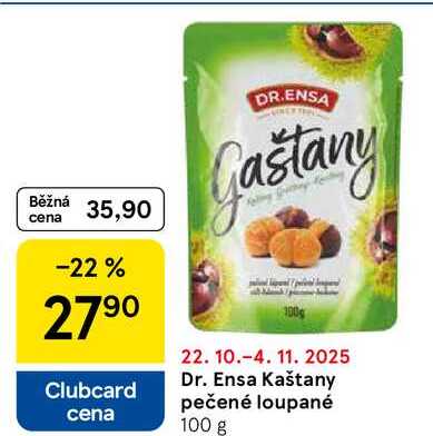 Dr. Ensa Kaštany pečené loupané, 100 g 