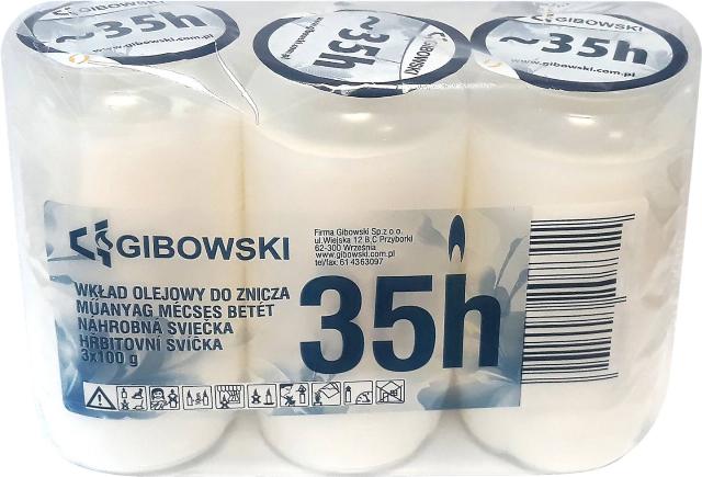 Hřbitovní svíčka výška: 10 cm náplň: 100 g parafínu
