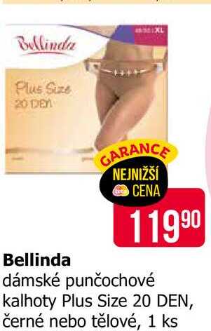 Bellinda dámské punčochové kalhoty Plus Size 20 DEN, černé nebo tělové, 1 ks 