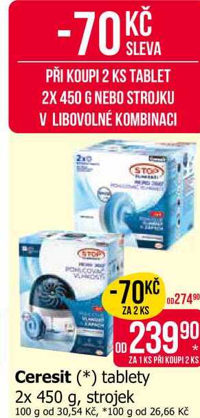 Ceresit tablety 2x 450 g, strojek