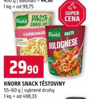 Knorr snack těstoviny 55-60g 
